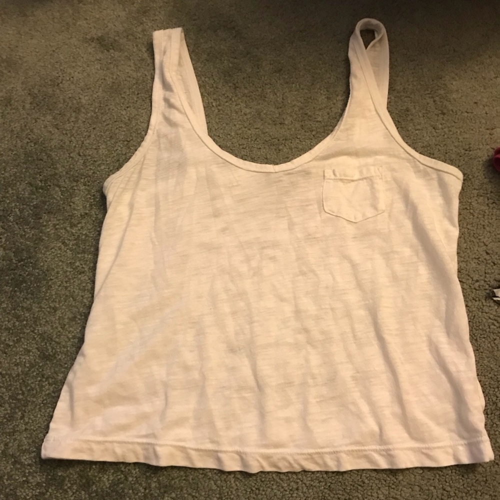 Laced back crop top w/ pocket